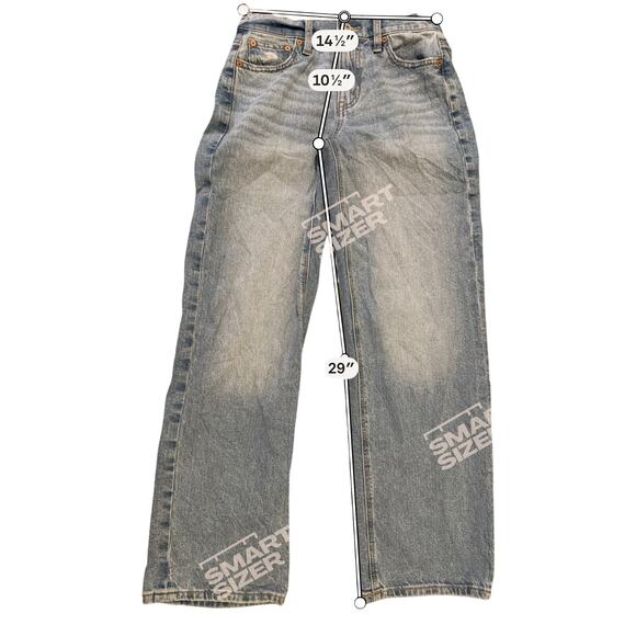 American Eagle High Waisted Stovepipe Jeans Size 00 Blue Y2k Retro Light Wash - Picture 8 of 9